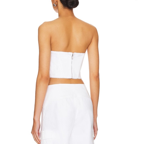 Camila Coelho Coconut Grove Top in Bright White size XXS - Picture 3 of 9